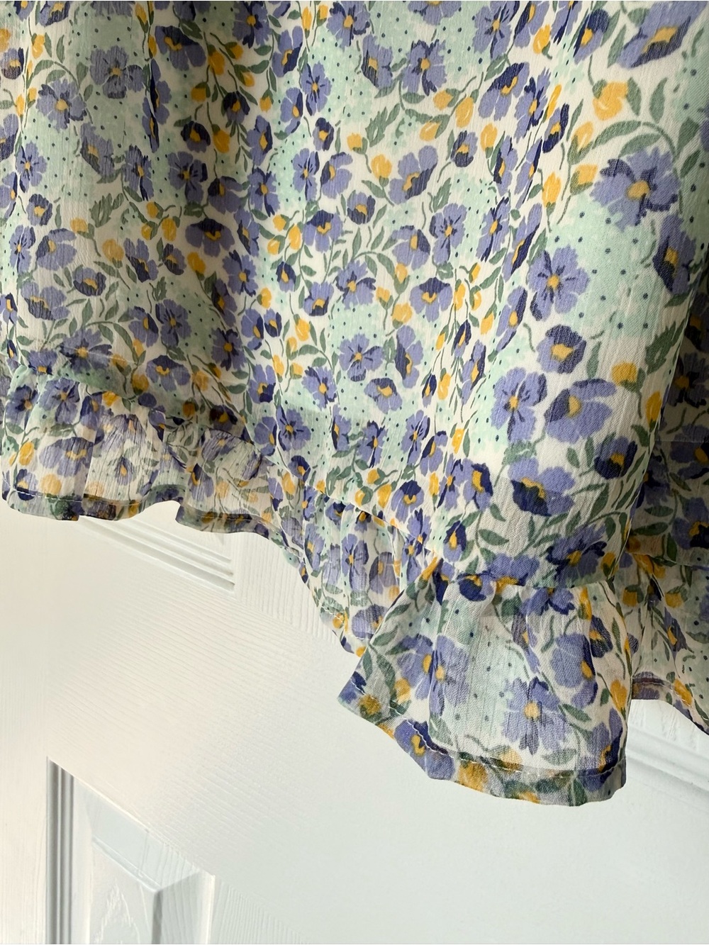 Boutique Floral Mini Dress - Blue/Yellow - Picture 2 of 7